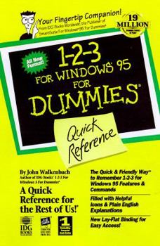 Paperback 1-2-3 for Windows 95 for Dummies Quick Reference Book