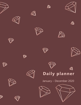 Paperback Daily Planner 2020: Large, 1 day per page. Daily Schedule, Goals, To-Dos, Assignments and Tasks. Includes Gratitude section, Meal planner, Book