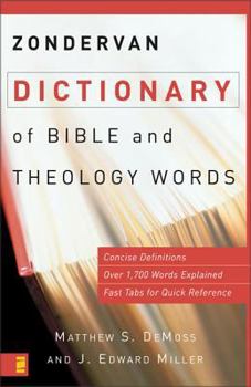 Paperback Zondervan Dictionary of Bible and Theology Words Book