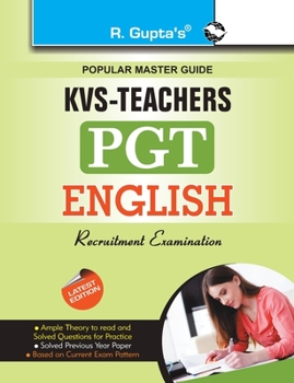 Paperback Kvs: English (PGT) Teachers Recruitment Exam Guide Book