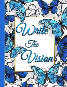 Write the Vision Monthly/Weekly Christian Planner: January 2020 to December 2020_Blue and white butterflies