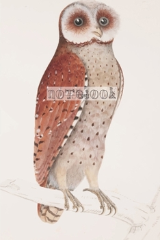 Notebook: Brown Owl Blank Lined Notebook Journal Gift for Bird Lovers, Veterinarian Friend, Coworker, Boss