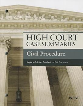 Paperback Civil Procedure: Keyed to Subrin's Casebook on Civil Procedure Book