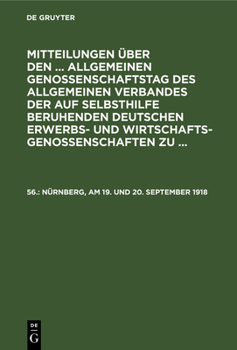 Hardcover Nürnberg, Am 19. Und 20. September 1918 [German] Book