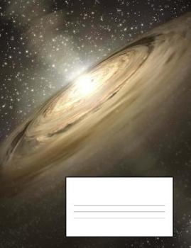 Paperback Space Composition Notebook: 7.4" by 9.7" College Ruled 140 Pages (70 Sheets) Outer Spaced Themed Design Book