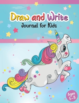 Draw and Write Journal for Kids: Unicorn cover notebook with lined writing paper and space for drawing for young storytellers