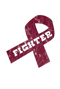 Fighter: Burgundy Ribbon Awareness Food Meal Planner Undated Journal 6"x9" 120 pages