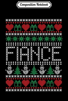 Composition Notebook: Fiance matching Family Group Ugly Christmas Sweater Pajama  Journal/Notebook Blank Lined Ruled 6x9 100 Pages