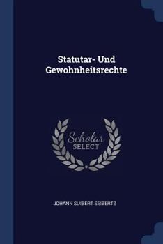 Paperback Statutar- Und Gewohnheitsrechte Book