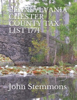 Paperback Pennsylvania Chester County Tax List 1771 Book