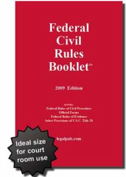 Paperback 2009 Federal Civil Rules Booklet Book