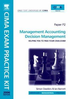 Paperback CIMA Exam Practice Kit Management Accounting Decision Management Book