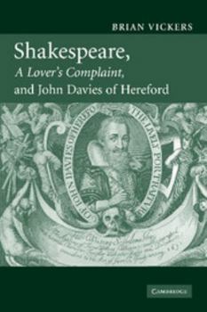 Paperback Shakespeare, 'a Lover's Complaint', and John Davies of Hereford Book
