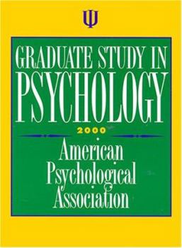 Paperback Graduate Study in Psychology 2000 Book