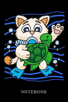 Notebook: Diving Kitty Cat
