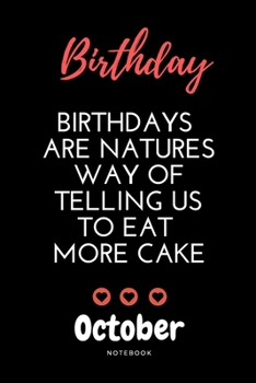 October birthday notebook | Amazing birthday notebook with black cover