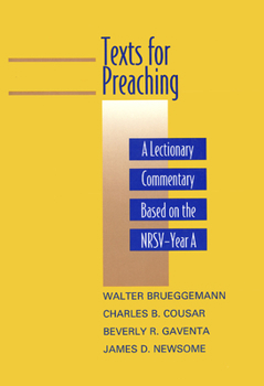 Hardcover Texts for Preaching, Year a: A Lectionary Commentary Based on the NRSV Book