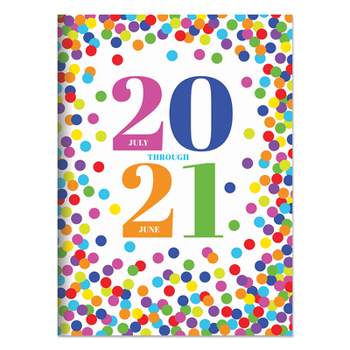Calendar Cal 2021- Confetti Dot Academic Year Planner Book