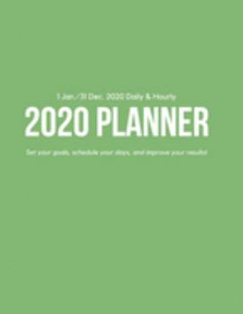 Paperback Daily & Hourly 2020 Planner: Light Green Hourly Appointment Diary Agenda Organizer for Work with Notes & To Do List (1 Jan / 31 Dec - 8.5x11") Book