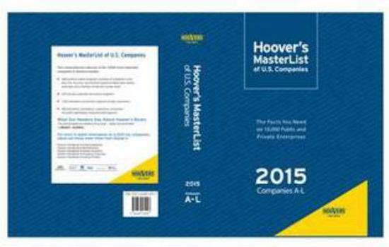 Paperback Hoover's MasterList of U.S. Companies 2015 Book