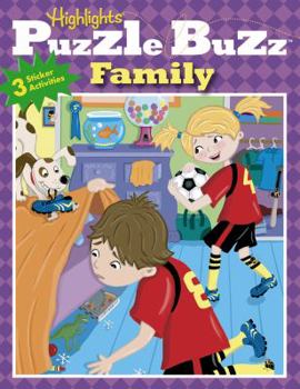Paperback Puzzle Buzz: Family [With Stickers] Book