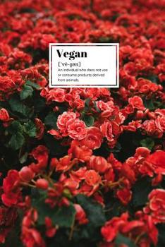 Paperback Vegan: floral defintion notebook Book