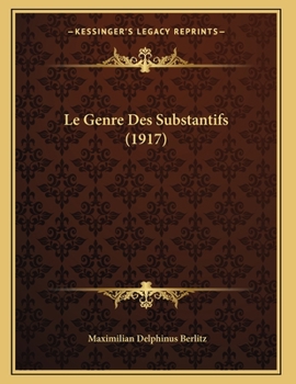 Paperback Le Genre Des Substantifs (1917) [French] Book