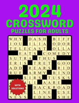 Paperback 2024 Crossword Puzzles For Adults: 80 Fun & Challenging puzzles for young puzzlers with solution Book