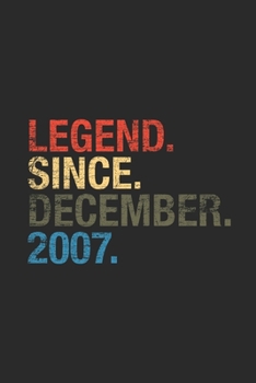 Legend Since December 2007: Graph Ruled Notebook – Journal for 12 years old Birthday Gift Idea