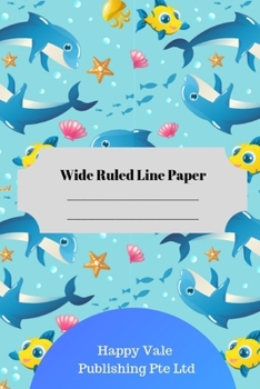 Paperback Cute Dolphin Theme Wide Ruled Line Paper Book