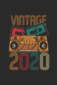 Vintage 2020: Blank Lined Notebook – Journal for Birthday Gift Idea