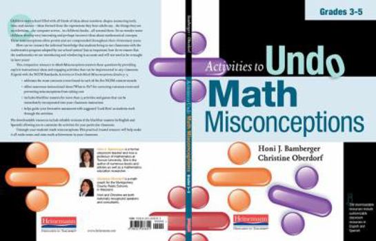 Paperback Activities to Undo Math Misconceptions, Grades 3-5 Book