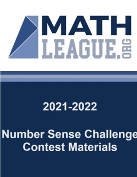 Paperback 2021-2022 Number Sense Challenge Contest Materials Book