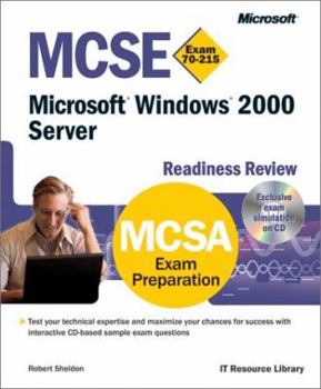 Paperback MCSE Microsoft Windows 2000 Server Readiness Review; Exam 70-215 Book