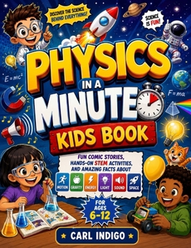 Physics in a Minute Kids Book: Fun Comic Stories, Hands-On STEM Activities, and Amazing Facts About Motion, Gravity, Energy, Light, Sound, and Space for Ages 6–12