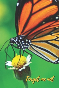 Paperback Forget Me Not: Zome in Butterfly on Flower.Internet Password Logbook with alphabetical tabs.Personal Address of websites, usernames, [Large Print] Book