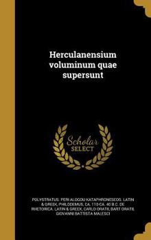 Hardcover Herculanensium voluminum quae supersunt [Latin] Book