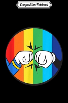 Composition Notebook: Disney Mickey Mouse Donald Duck Fist Bump Rainbow Journal/Notebook Blank Lined Ruled 6x9 100 Pages