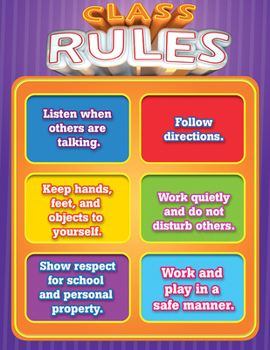Wall Chart Class Rules Chart Book