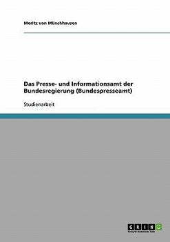 Paperback Das Presse- und Informationsamt der Bundesregierung (Bundespresseamt) [German] Book