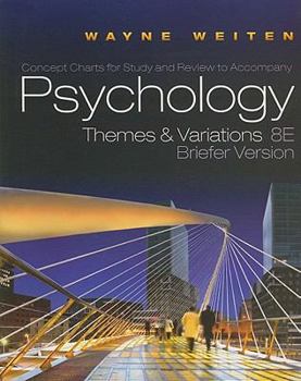 Paperback Psychology, Concept Charts for Study and Review: Themes and Variations, Briefer Version Book