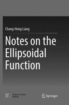 Paperback Notes on the Ellipsoidal Function Book