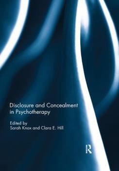 Paperback Disclosure and Concealment in Psychotherapy Book