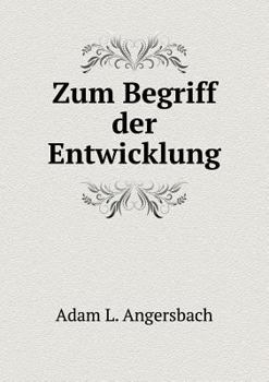 Paperback Zum Begriff der Entwicklung [German] Book