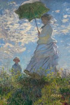 Paperback Notes: Claude Monet Woman with a Parasol Notebook: 175-Page College-Ruled Monet Notebook Book