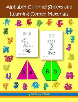 Paperback ALPHABET COLORING SHEETS AND LEARNING CENTER MATERIALS Book
