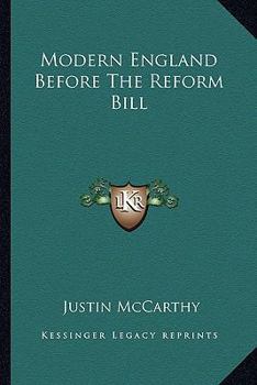 Paperback Modern England Before The Reform Bill Book