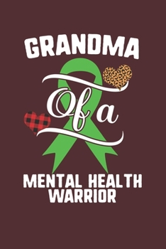 Grandma Of A Mental Health Warrior: Mental Health Awareness Leopard Buffalo Plaid Family Gift