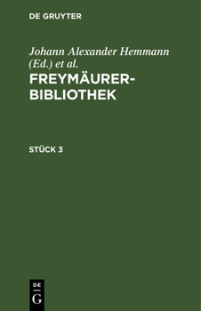 Hardcover Freymäurer-Bibliothek. Stück 3 [German] Book