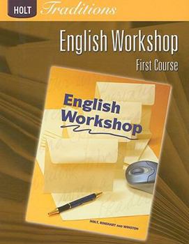 Paperback Holt Traditions Warriner's Handbook: English Workshop Workbook Grade 7 First Course Book